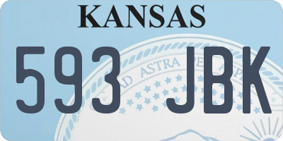 KS license plate 593JBK