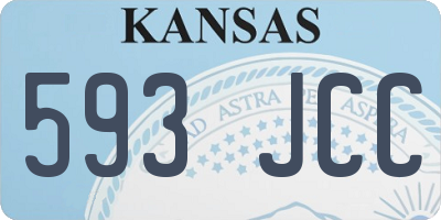 KS license plate 593JCC
