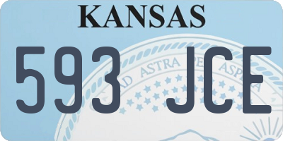 KS license plate 593JCE