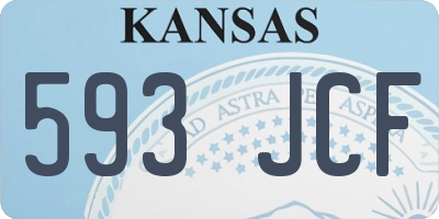 KS license plate 593JCF