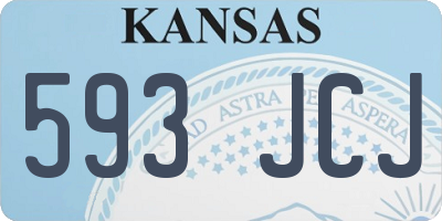 KS license plate 593JCJ