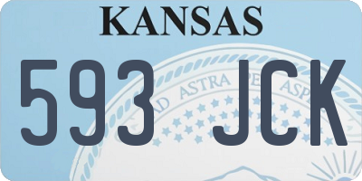 KS license plate 593JCK