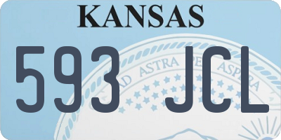 KS license plate 593JCL