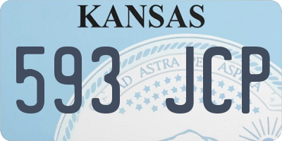 KS license plate 593JCP