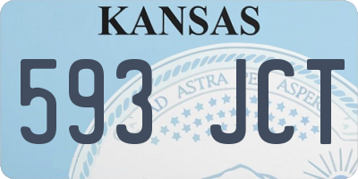 KS license plate 593JCT