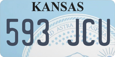 KS license plate 593JCU