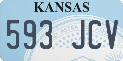 KS license plate 593JCV