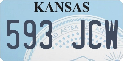KS license plate 593JCW