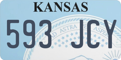 KS license plate 593JCY