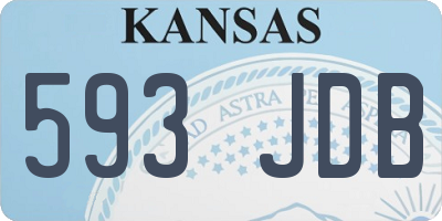 KS license plate 593JDB