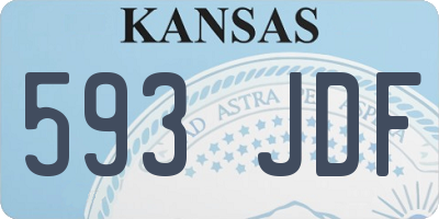 KS license plate 593JDF