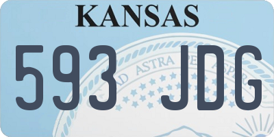 KS license plate 593JDG