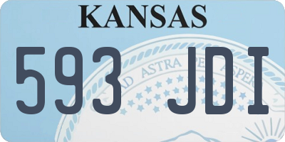 KS license plate 593JDI
