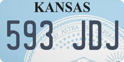 KS license plate 593JDJ