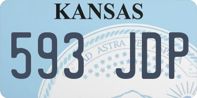 KS license plate 593JDP