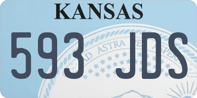 KS license plate 593JDS