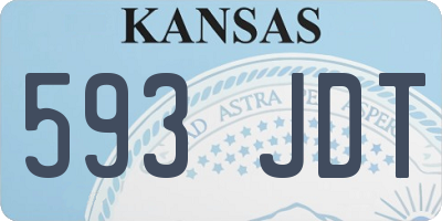 KS license plate 593JDT