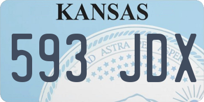 KS license plate 593JDX