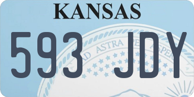 KS license plate 593JDY