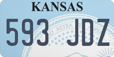 KS license plate 593JDZ