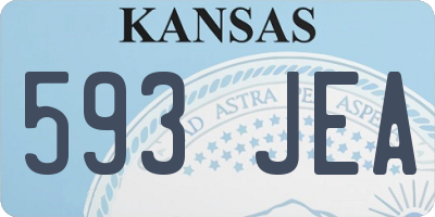 KS license plate 593JEA