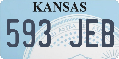 KS license plate 593JEB