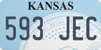 KS license plate 593JEC