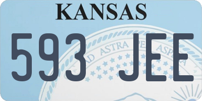 KS license plate 593JEE