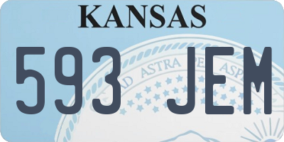 KS license plate 593JEM
