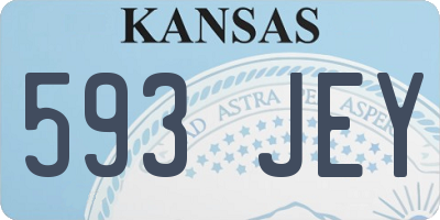 KS license plate 593JEY