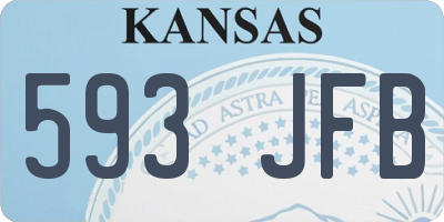 KS license plate 593JFB