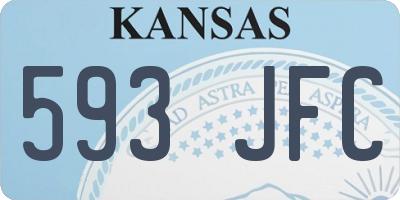 KS license plate 593JFC