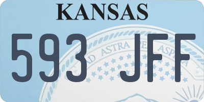 KS license plate 593JFF