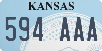 KS license plate 594AAA