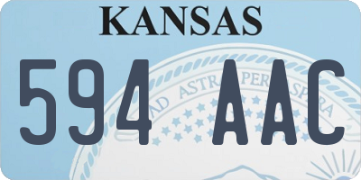 KS license plate 594AAC