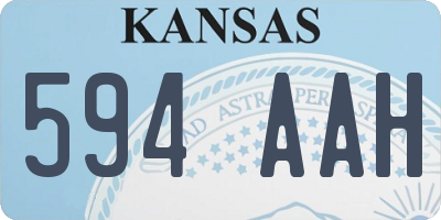 KS license plate 594AAH