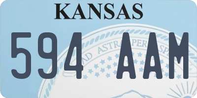 KS license plate 594AAM