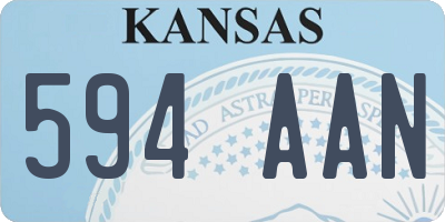 KS license plate 594AAN