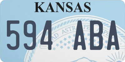 KS license plate 594ABA