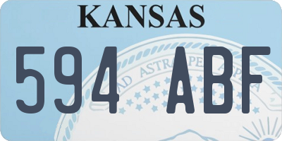 KS license plate 594ABF