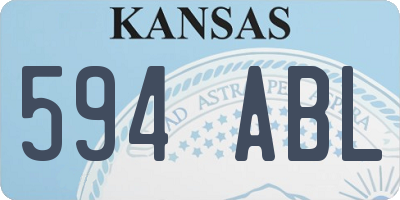 KS license plate 594ABL