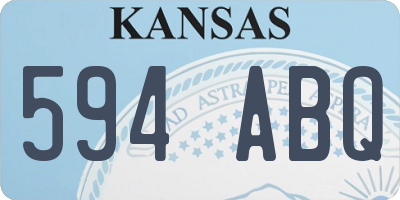 KS license plate 594ABQ