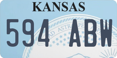 KS license plate 594ABW