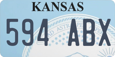 KS license plate 594ABX