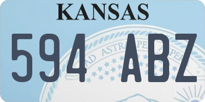 KS license plate 594ABZ