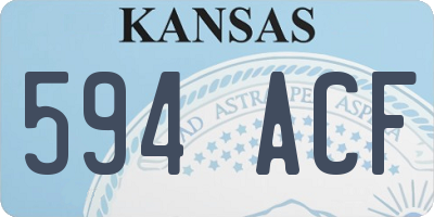KS license plate 594ACF