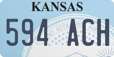 KS license plate 594ACH