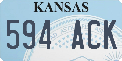 KS license plate 594ACK