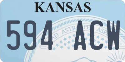 KS license plate 594ACW
