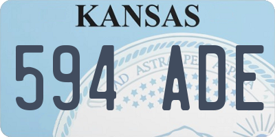 KS license plate 594ADE